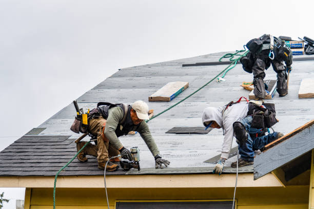 Professional Gutter Installation technician working in Ambridge, PA